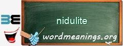 WordMeaning blackboard for nidulite